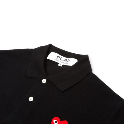 Polo Comme Des Garçons Preta Logo