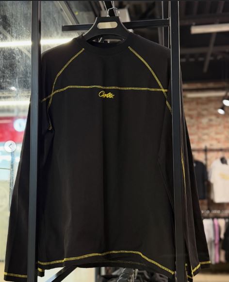Corteiz Long Sleeve HMP Black and Yellow