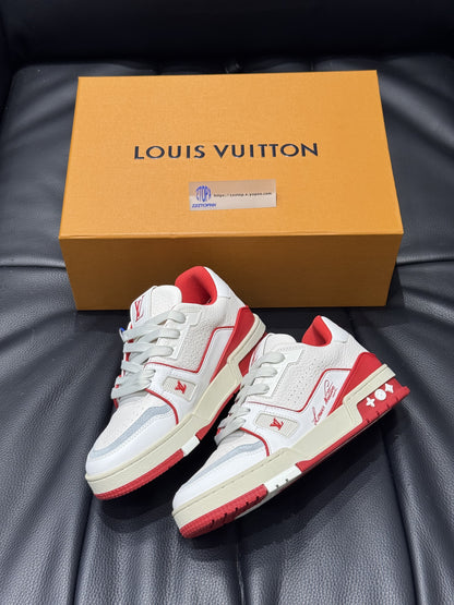 Louis Vuitton Trainer Signature "White Red Letter"