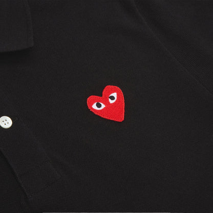 Polo Comme Des Garçons Preta Logo