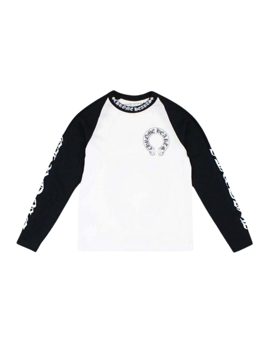 Long Sleeve Chrome Hearts Preta e Branca