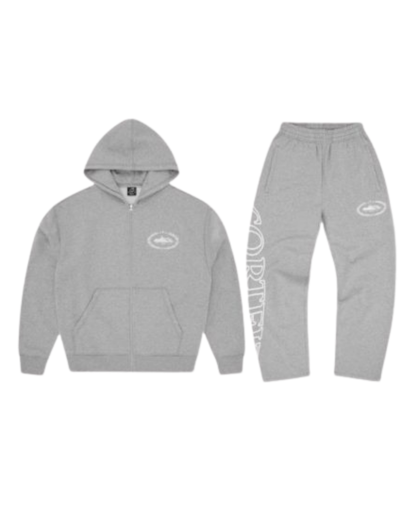 Corteiz Conjunto Ziper Cinza