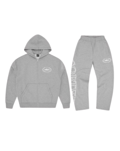 Corteiz Conjunto Ziper Cinza
