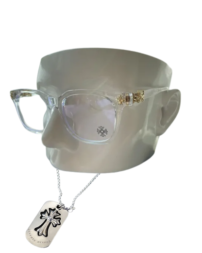 Kit Acessorios Chrome Hearts (Oculos + Corrente Prateada)