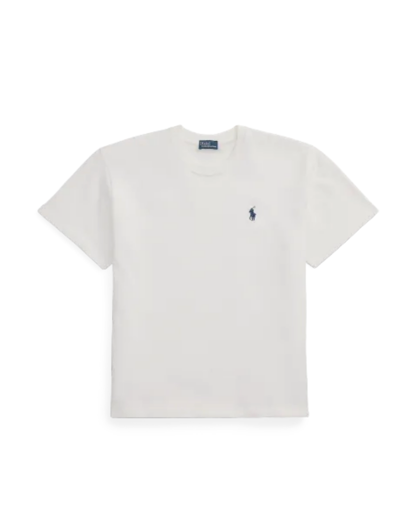 Camiseta Basica Ralph Lauren Branca Logo Navy