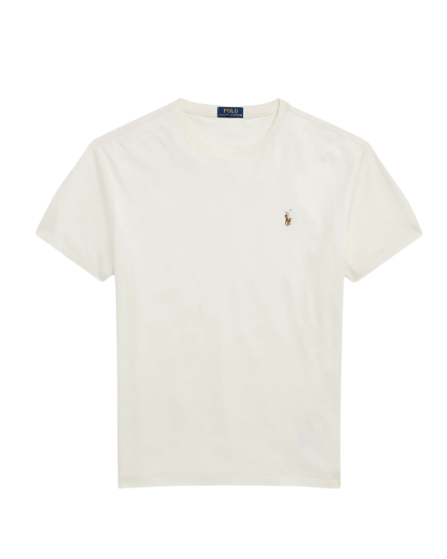 Camiseta Basica Ralph Lauren Branca Logo Gold