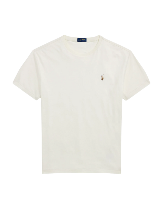 Camiseta Basica Ralph Lauren Branca Logo Gold