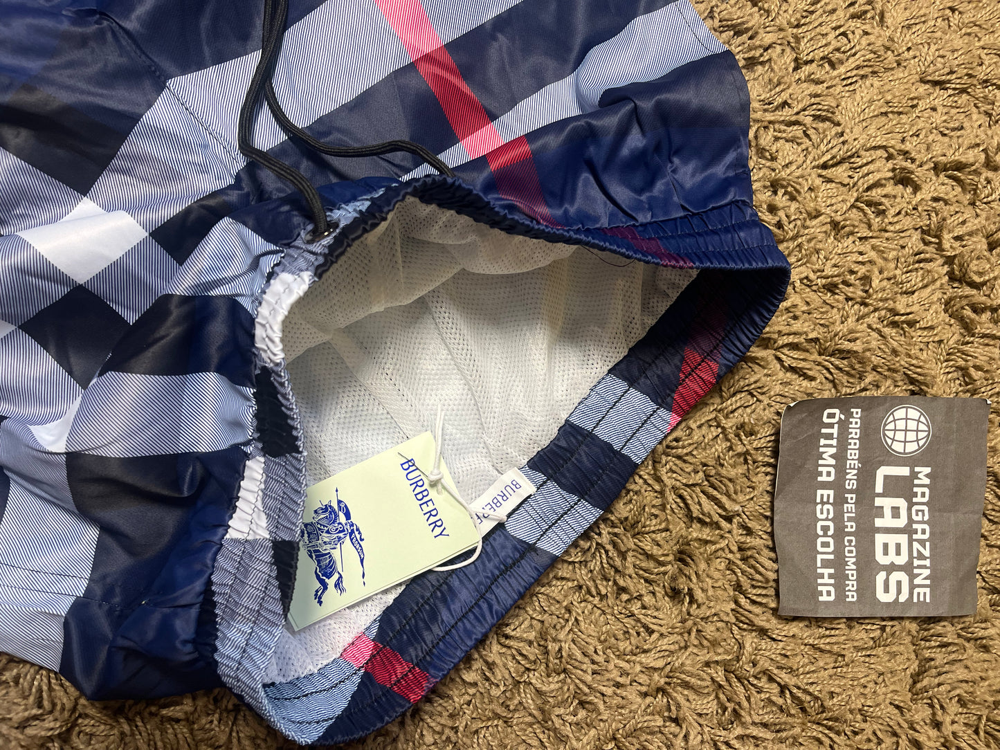 Bermuda Burberry Azul (Pronta Entrega)