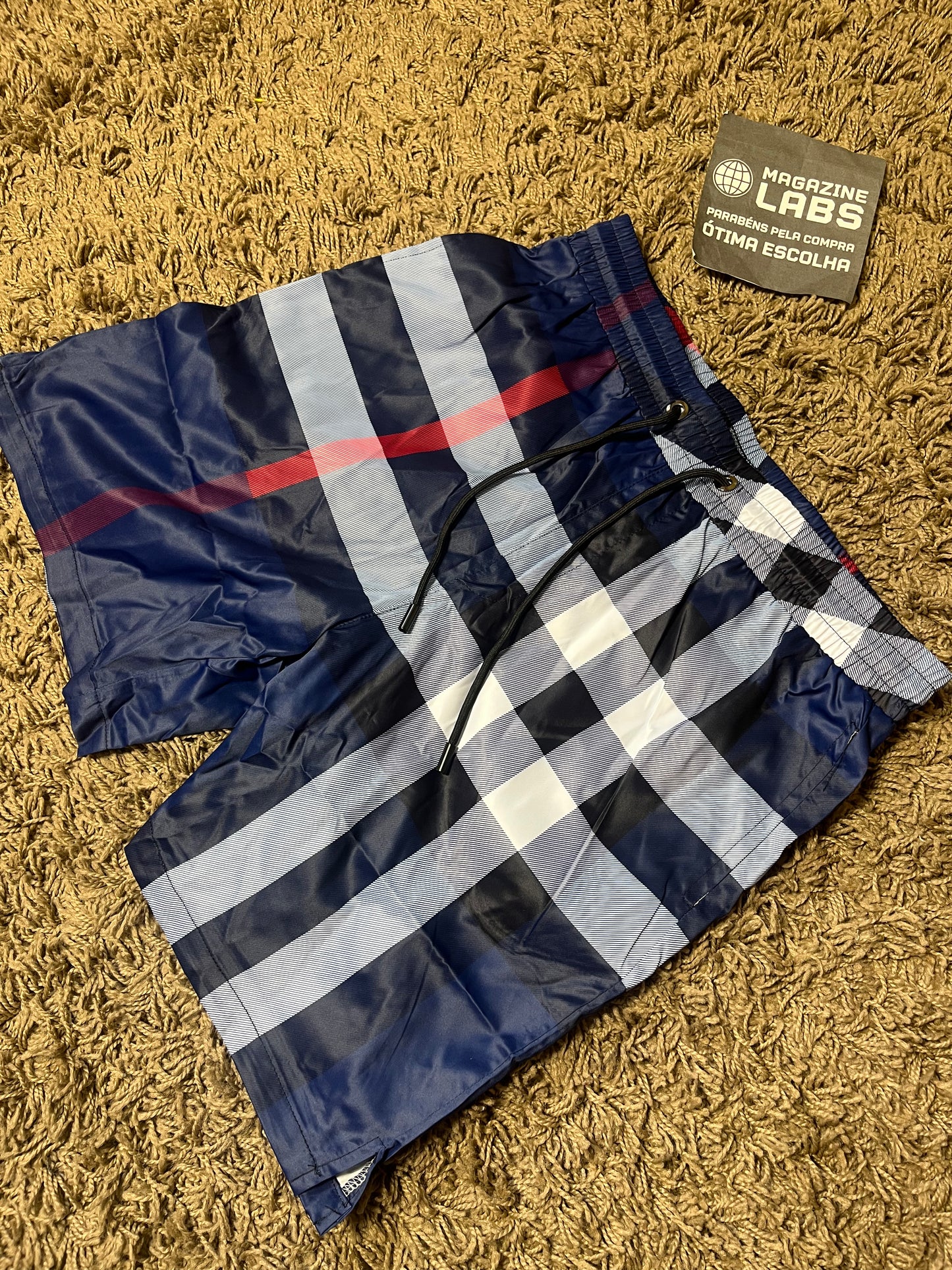 Bermuda Burberry Azul (Pronta Entrega)