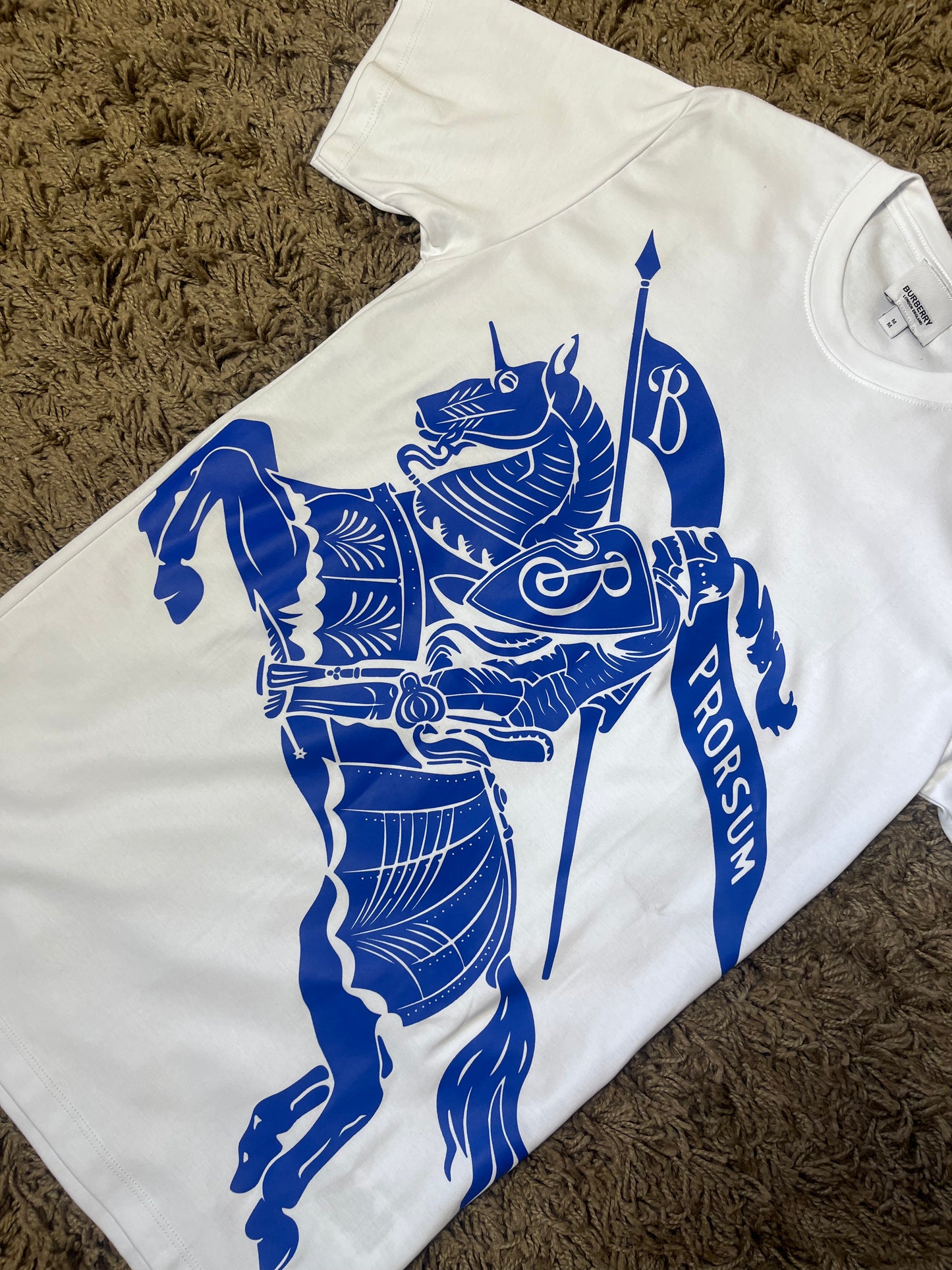Camiseta Burberry Horse Azul (Pronta Entrega)