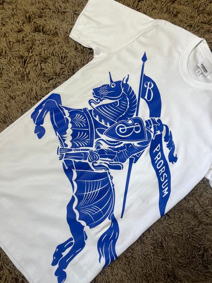Camiseta Burberry Horse Azul (Pronta Entrega)