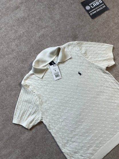 Polo Tricot Ralph Lauren Branca (Pronta Entrega)
