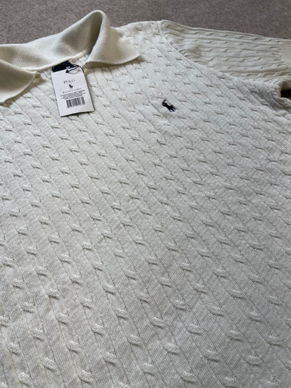Polo Tricot Ralph Lauren Branca (Pronta Entrega)