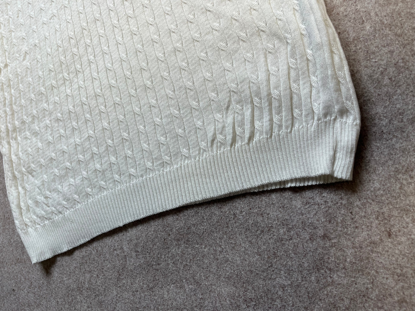 Polo Tricot Ralph Lauren Branca (Pronta Entrega)