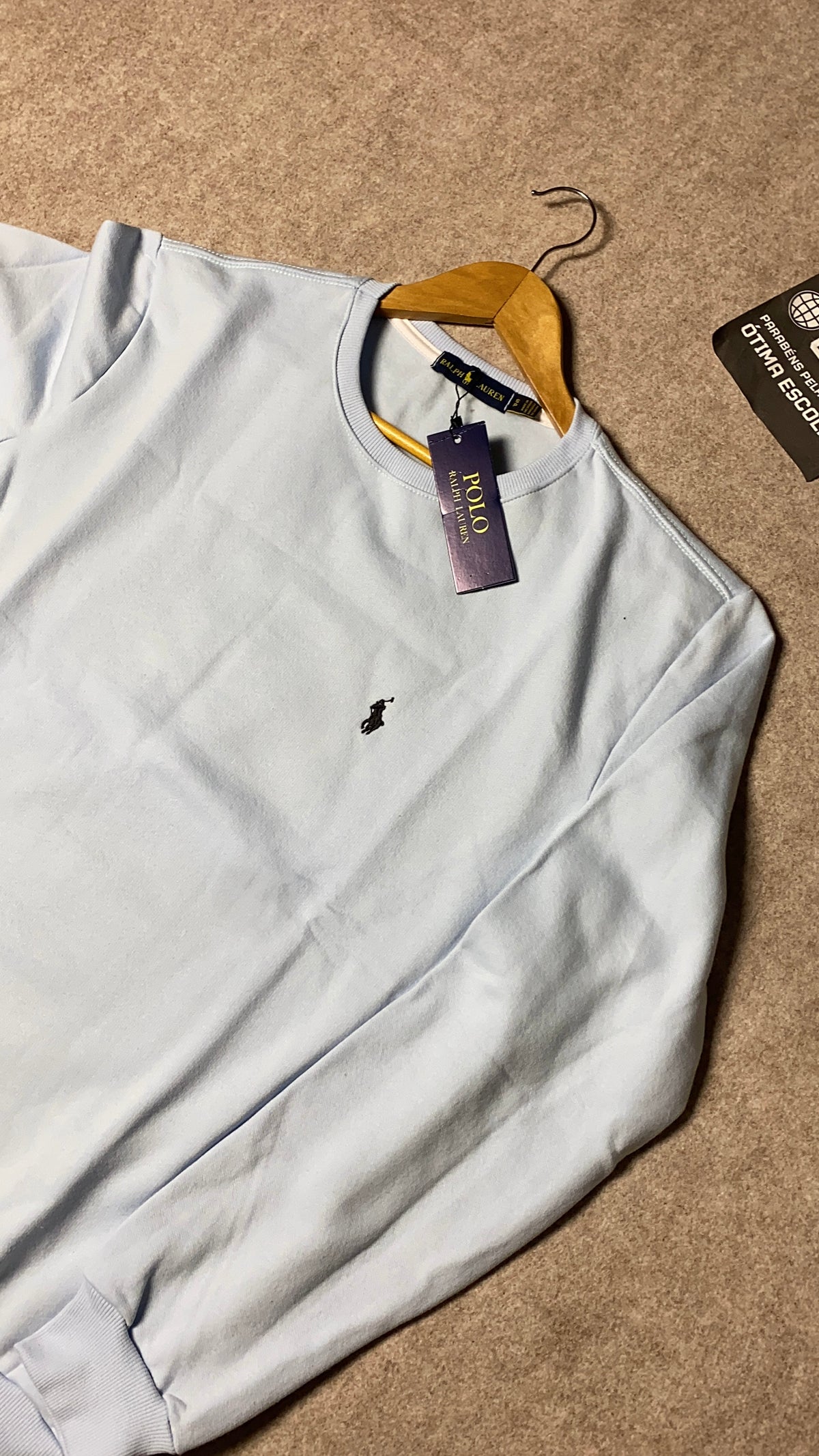 Suéter Ralph Lauren Moletom Azul Claro (Pronta Entrega)