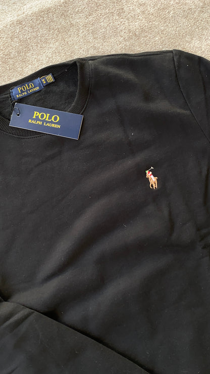 Suéter Ralph Lauren Moletom Preto (Pronta Entrega)