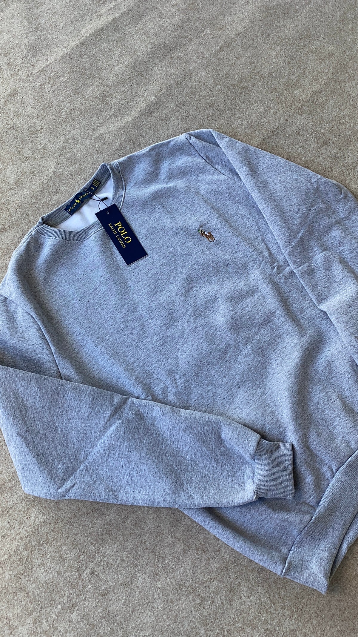 Suéter Ralph Lauren Moletom Cinza (Pronta Entrega)