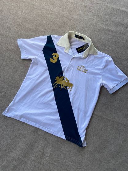 Polo Ralph Lauren Branca com Faixa (Pronta Entrega)