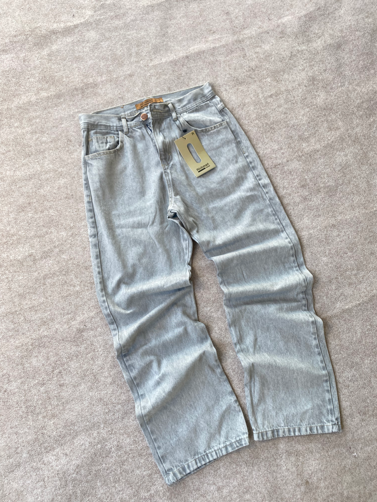 Calça Playboy Lavagem Cinza Estilo Baggy (Pronta Entrega)