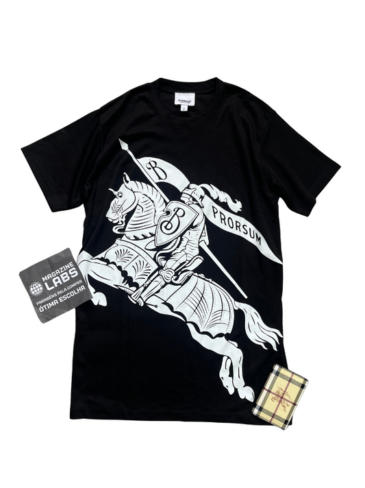 Camiseta Burberry Horse Preta (Pronta Entrega)
