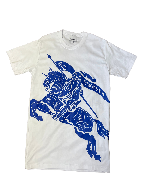 Camiseta Burberry Horse Azul (Pronta Entrega)
