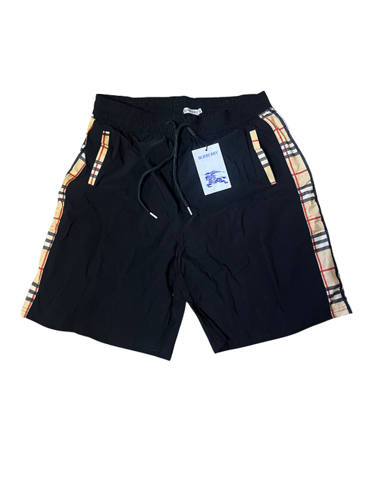 Bermuda Burberry Preta com Xadrez (Pronta Entrega)