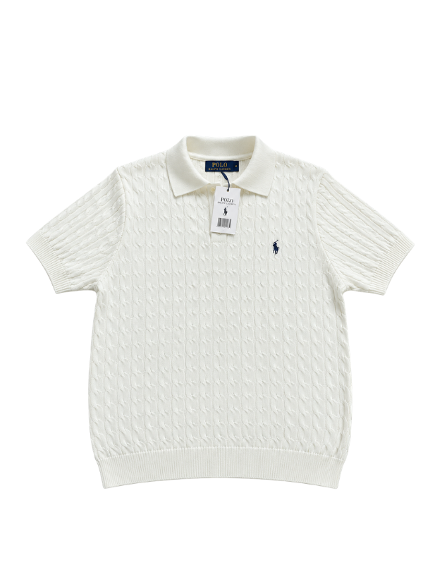 Polo Tricot Ralph Lauren Branca (Pronta Entrega)