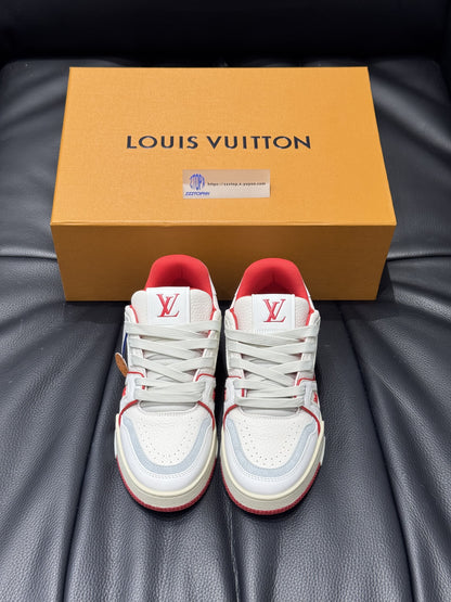 Louis Vuitton Trainer Signature "White Red Letter"