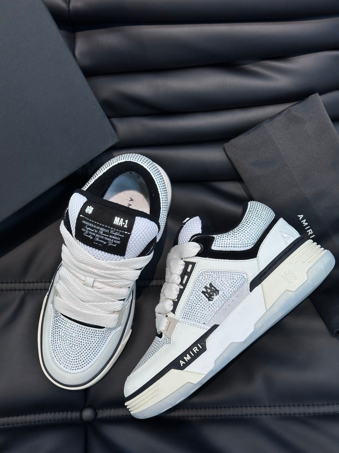 Amiri MA-1 Diamond "White Black"