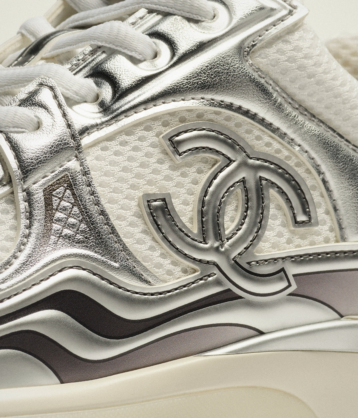 Tenis Chanel REV White Silver