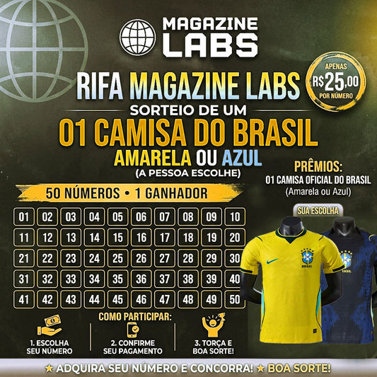 RIFA CAMISAS BRASIL COPA (SORTEIO 13/06 17:00 INSTAGRAM)